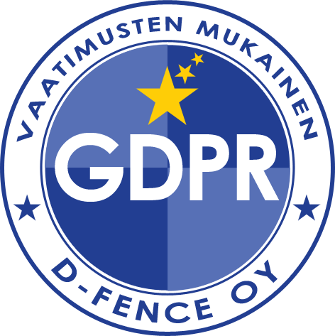 GDPR – D-Fence Oy:n vaatimusten mukainen